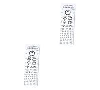 Healvian 2pezzi Tabella Visiva Per Esame Della Vista Per Ragazzo Ragazza Grafico Logaritmico Misurazione Acuità Visiva e Metri Per Casa e Scuola