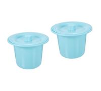 Healvian 2pezzi Vaso Da Notte Pratico Per Anziani e Disabili Urinatoio Coperto Resistente Design Antiscivolo Facile Da Pulire Per Uso Domestico e Viaggi