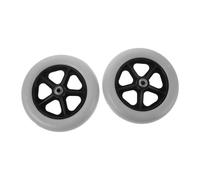Healvian 2sets Ruote Anteriori Solide per Sedia Rotelle Cuscinetti Antiscivolo Pneumatici in Plastica Accessori per Deambulatore Rullo per Mobilità