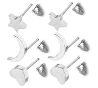 Healvian 3 Paia Di Orecchini A Forma Di Cuore A Forma Di Stelle E Orecchini A Forma Di Cuore Orecchini A Stella Orecchini A Forma Di Orecchini A Forma Di Stella Orecchini