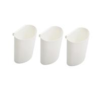 Healvian 3 pezzi Appendibili in Plastica Bianco Organizer Portatile per Carrelli Estetisti Contenitori per Accessori e Rifiuti Facile e