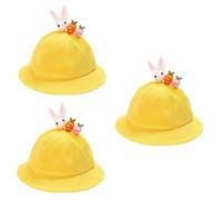 Healvian 3 Pezzi cappello da con protezione solare Cappello corduroy sole brillante cappello a larga cappuccio protettivo per berretto parasole a coste Yellow