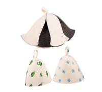 Healvian 3 Pezzi Cappello Da Sauna in Feltro Cappello Banya Per Uomo Originale Sauna Assorbente Traspirante Comodo Facile Da Riporre