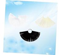 Healvian 3 Pezzi Di Strumenti Per Manicure A Forma Di Ventaglio Per Unghie Espositore Per Nail Art Facile Da Usare E Trasportare Set Di Tavole Per Unghie Nere