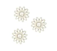 Healvian 3 pezzi Retina Chignon Elastico con Mano Coprichignon per Danza Alluncinetto Bianca