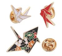 Healvian 3 Pezzi Spilla Spilla Accessori Divertente Cartone Animato Carino Spille Smalto Carta Alla Moda Spilla Dell'orgoglio Spillo Spilla Smaltata Gru Sfinge Black