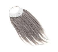 Healvian 30 Pezzi Campioni di Chioma Veri per Pratica di Colorazione Rapporto 70% Grigio Scuro e 30% Bianco, Dimensioni 30x11x1,7 Cm, per Formazione e Consulenze Clienti