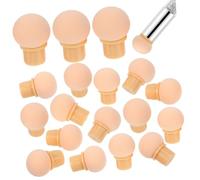 Healvian 30 Pezzi Testine Spugna Sostituibili per Pennelli Nail Art Ombre Ricambio Lavabile e per Effetti Sfumati Accessori Manicure per Casa e Salone