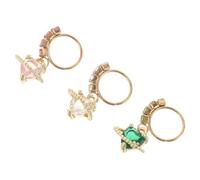 Healvian 3pezzi Anele Naso Forma di Cuore Borchie per Piercing al Naso Anelli in Acciaio Inossidabile Ornamenti per Anelli Decorativi Lucidi per Donne Gioielli per Piercing