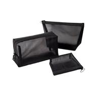 Healvian 3pezzi Borsa per Trucco in Rete Borsa Portatrucci da Viaggio per Donna Custodia per Articoli Vari Compatto e Leggero per Viaggi e Attività all Aperto