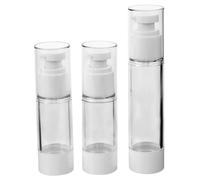 Healvian 3Pezzi Bottiglie Mini Per Lozioni Viaggio Contenitori Trasparenti Per Cosmetici Per Sieri Pompa Per Shampoo Della