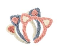 Healvian 3pezzi Fascia Per Trucco Orecchie Di Gatto Fascia Per Cura Della Lavaggio Del Viso Per Donne Tessuto Morbido e Resistente