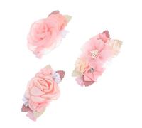 Healvian 3pezzi Fermagli Per Capelli Fiori Artificiali Rosa Accessori Floreali Per Capelli Realistici Forcine Per Bohémien Per Vacanze Al Mare e Occasioni Speciali Per Donne e Ragazze