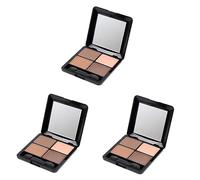 Healvian 3pezzi Palette Di Ombretti Opachi Colori Con Specchio e Spugnetta Elegante Per Makeup Da Festa e Cerimonie Senza Macchie e Facile Da Applicare