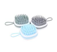 Healvian 3pezzi Silicone Hair Scalp for Deep Cleaning Children Bath Brush Gentle Scalp Scrubber for Dandruff and Sebum Removal Mixed Colors