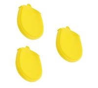 Healvian 3pezzi Spazzola Da Bagno Silicone Per Massaggio Strumento Per Pulizia e Rimozione Punti Antiscivolo Design Ergonomico Adatta Tutti Giallo