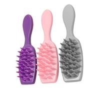 Healvian 3pezzi Spazzola Per Shampoo in Silicone Pettine Massaggiante Per Capelluto Districante Per Scrub Esfoliante Antiforfora