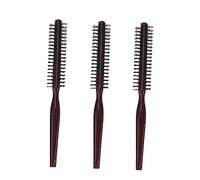 Healvian 3pezzi Spazzole Rotonde Legno Per Pettine Per Styling Massaggio Del Capelluto e Districante Per Uso Domestico e Professionale