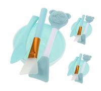 Healvian 3sets Pennello Silicone Doppia Testa Per Maschera Viso Set Di Ciotole Per Miscelare Maschere Viso e Strumenti Applicatore Maschera Per Cura e Trucco