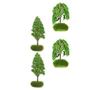 Healvian 4 Mini Alberi di Plastica per Diorama Modello Paesaggistico in Miniatura per Scenari Ferroviari e Architettonici Decorazioni per Modellismo e Ambientazioni in Spazi Ridotti