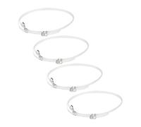 Healvian 4 paia Lacci Elastici Trasparenti per Tacchi Donna con Fibbia di Fissaggio Antiscivolo e Pratici per Evitare la Caduta del Tallone