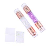 Healvian 4 Pcs Nail Stamp Manicure Stamping Seal Dual Ended Nail Art Stamper Raschietto Per Unghie Stamper Unghie Trasparenti Strumenti Nail Art Stamper Kit Stampante Viola Strumento