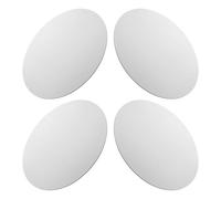 Healvian 4 Pezzi 4 Tele Rotonde per Pittura 40 CM, Tela Bianca Circolare Cornice, Mini Tele per Dipingere per Principianti e Studenti, Tavole Artistiche Resistenti Riutilizzabili per Olio e