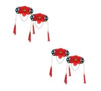 Healvian 4 Pezzi Cerchietto con Nappe Stile e Traspirante per Accessorio Decorativo per Costume e Feste Colore Casuale Colore Casuale