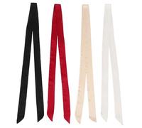 Healvian 4 pezzi Cintura in Stoffa Seta per Donna Cintura Lunga per Abito da Sposa e Vestito Fascia da Vita Leggera e Resistente Colori Nero Rosso e Cachi