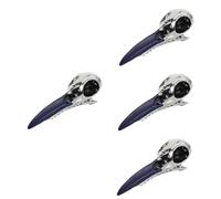 Healvian 4 pezzi Clip per con Teschio Corvo Goth Accessorio Halloween Spettrale per Ragazze e Fermaglio Scheletro per Cosplay e Feste