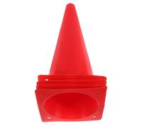 Healvian 4 Pezzi Coni da Allenamento in Ldpe Rosso per Calcio e Basket, Resistenti e Portatili per Esercizi su Campi All'aperto e Terreni di Allenamento