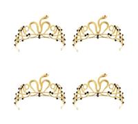 Healvian 4 Pezzi Corona Serpente Egizia Dorata con Cristalli per Sposa e Feste