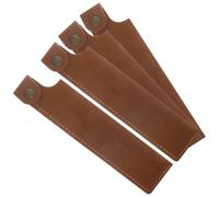 Healvian 4 Pezzi Custodia Portapenne in PU Marrone, Singola, Leggera e | Matita o Penna, Formato Tascabile, Stile Artigianale, Pratico da Trasportare, Confezione