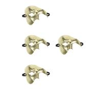 Healvian 4 Pezzi Maschera Disco Specchio Oro Mezza Faccia in Plastica Retrò | Effetto Brillante e Superficie Riflettente, Copertura Parziale del Viso, Feste e Compleanni