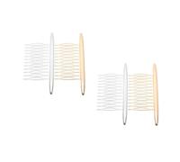 Healvian 4 Pezzi Pz Pettini per in Metallizzata Fermagli Eleganti Chic per Ragazze Accessori Resistenti e Decorativi Oro e Luminosi