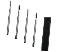 Healvian 4 pezzi Spazzole per e Sopracciglia con Legno Pettine per Mascara con Custodia in Panno Strumenti Riutilizzabili per