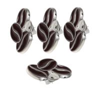 Healvian 4 Pezzi Spilla in Lega di Zinco Design Miniatura Dettagliato a Forma di Caffè Chiusura Sicura e Resistente alla Deformazione per Donne e Dipendenti di Caffetteria