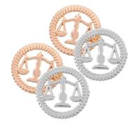 Healvian 4 Pezzi Spille da Bavero Avvocato Simbolo Giustizia Bilancia Lega Spille Eleganti per Studenti Giurisprudenza e Professionisti del Diritto Regalo per Avvocati Uomo Donna