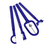 Healvian 4 pezzi Strumento Allenamento per La Lingua Correttore Linguale per Sviluppo Della Pronuncia e Stabilità Della Mandibola Design Leggero e Portatile Inossidabile e Colore Blu