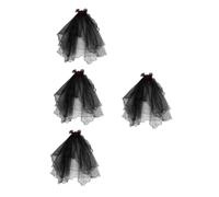 Healvian 4 Pezzi Wedding Veil Headband With Roses Lightweight Gothic Bridal Veil For Halloween Cosplay And Masquerade Party Accessories