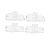 Healvian 4 Pz Base per la pratica delle unghie Espositore per nail art espositore per unghie finte portatile fake nails base per unghie portachiodi porta pratica manicure Acrilico bianca