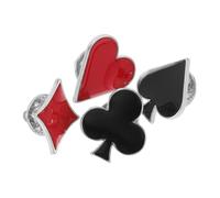 Healvian 4 Set Spilla Poker Birilli Da Poker Accessori Per Spille Da Cartone Animato Perni Spilla Re Smalto Da Giacca Del Cappotto Lega Di Zinco 4 Pezzi*4