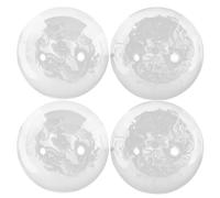 Healvian 4 Sfere Baoding da 4 cm Cristalli Trasparenti Dragone - Strumenti per Massaggio e Ginnastica Manuale