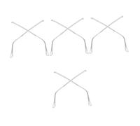 Healvian 4paia Stanghette Per Occhiali Parti Di Ricambio Per Montature Leggeri e Resistenti Compatibili Con Occhiali e Sole Facili Da Installare Colore Trasparente Con Dettagli Metallici