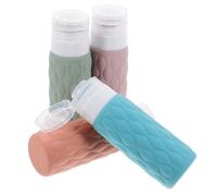 Healvian 4pezzi Falconi da Viaggio in Silicone per Shampoo Balsamo e Articoli da Toeletta Erogazione Rapida e Pratica Custodia per Viaggio