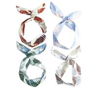 Healvian 4pezzi Fascia per Capelli Sportiva Orecchie di Coniglio Cerchietto per Capelli da Donna Fascia per Sport Yoga e Trucco Leggera e Comoda da Indossare Colore Casuale