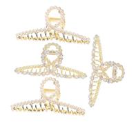 Healvian 4pezzi Fermagli Per Capelli Perle Per Donna e Ragazza Accessori Per Capelli Antiscivolo Fermaglio in Lega Per Uso Quotidiano e Feste