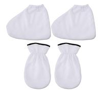 Healvian 4pezzi Guanti e Stivaletti in Cera Paraffina Per Manicure e Pedicure Copertura Per Trattamento Spa Casa