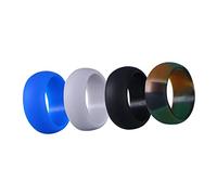 Healvian 4pezzi in Silicone Per Fede Nuziale e Quotidiana Resistente e Flessibile Per Attività All e Quotidiano