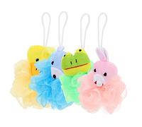 Healvian 4pezzi Palla Da Bagno Morbida Per Design Di Cartoni Animati Spugna Esfoliante Colorata Per Bagno Loofah Per Divertente e Comfortevole
